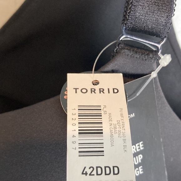 TORRID 360 XO BACK SMOOTHING WIRE-FREE PUSH-UP PLUNGE BRA 42 DDD Everday Bra NWT - Picture 8 of 11
